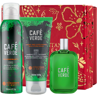 Presente Café Verde: Desodorante, Creme Multifuncional e Deo Colônia