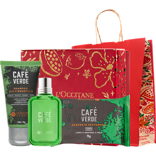 Presente Rotina de Banho Viagem Café Verde