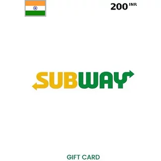 Subway Gift Card 200 INR (India) – Instant Code | Aussui