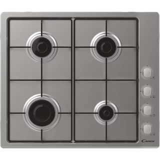 Candy 60Cm Gas Hob With Enamel Supports 4 Burners Chw6Lx/S