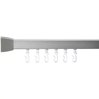 Slenderline Shower Curtain Rod 4 Way Rail Kit Silver Croydex