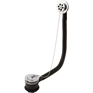 Bath Waste 1 1/2In With Plug Chrome + Overflow