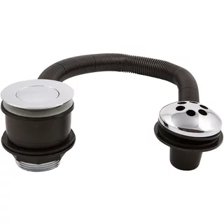 Press Top Bath Waste 1 1/2In Chrome + Overflow
