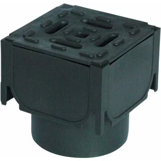 Aco Hexdrain Black Corner Unit With Plastic Grating