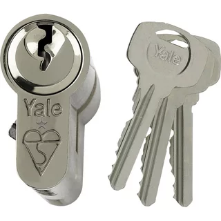 Yale Bs Euro Cylinder Double Nickel Plated 35/10/45
