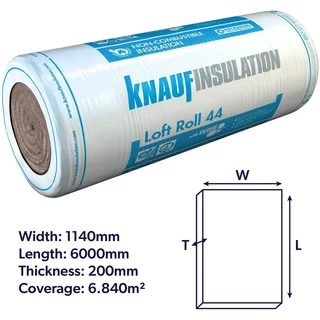 Earthwool 44 Loft Insulation 200Mm 6.840M2