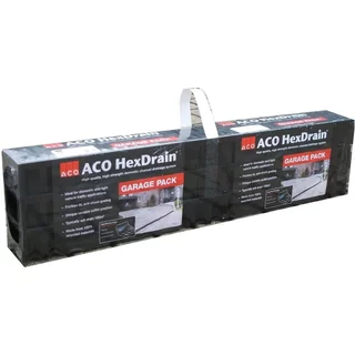 Aco Hexdrain Garage Pack 3 X 1M Black Channels
