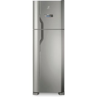 Geladeira Electrolux Frost Free 371L Turbo Congelamento Duplex Cor Inox (DFX41)