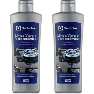 Kit Limpa Vidro e Vitrocerâmico de Indução Electrolux Remove Manchas e Gorduras 2 unidades