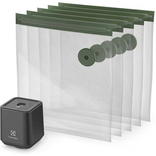 Seladora a Vácuo Portátil Electrolux com 5 Sacos Herméticos Reutilizáveis