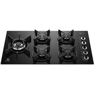 Cooktop 5 Bocas a Gás Electrolux Mesa Vidro Expert ChamaPrecisa e Grade Ferro Fundido (KE5GW) - Bivolt