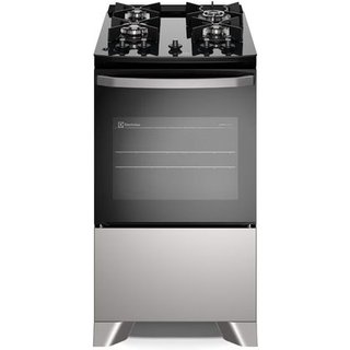 Fogão 4 bocas Electrolux Cinza Efficient Mesa Vidro, Tripla Chama e PerfectCook (FE4GG) - Bivolt
