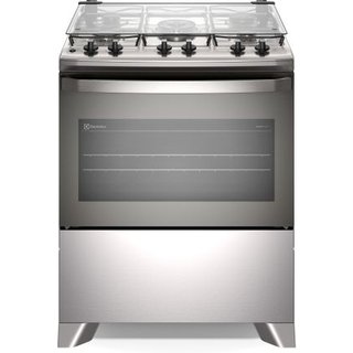Fogão 5 bocas Electrolux Cinza Efficient Mesa Inox, PerfectCook e VaporBake® (FE5IG) - Bivolt
