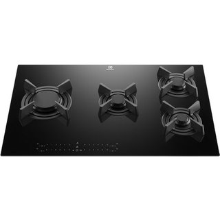 Cooktop 4 Bocas Gás Electrolux Expert Mesa de Vidro. Painel Touch e Timer Digital (KE4GF)