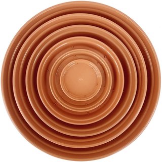 Glossy Plastic Terracotta Saucers (4"-15" Sizes)