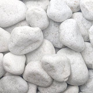 White Marble Cobbles (40mm-80mm) Decorative Stone