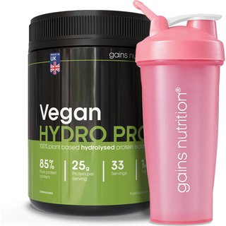 Vegan Hydro Pro Hydrolysed Protein | 1KG | + 600ml Shaker Pink