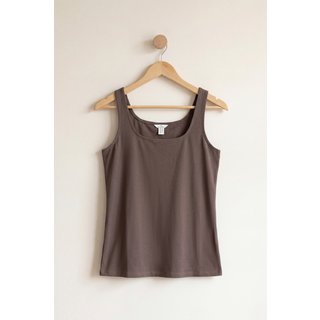 Enorsia Womens Brown Cotton Strap Vest - UK 18