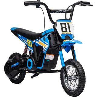 AIYAPLAY Kids Electric Motorbike 3 Gearboxes Speed Ride on Motorcycle with 40min Ranges , Easy to Control for 8-12 Kids, Blue Aosom UK