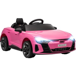 HOMCOM Audi Licensed 12V Kids Electric Ride-On, with Remote Control, Suspension System, Lights, Music, Motor - Pink
