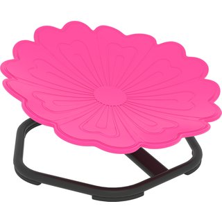 AIYAPLAY Flower-Shaped Sensory Spinning Chair with Non-Slip Base for Balance/Coordination, Pink