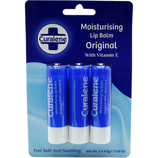 Curalene Balsamo Labbra Idratante Originale - 3 x 4,8 g