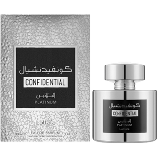 Lattafa Confidential Platinum by Lattafa EAU DE PARFUM SPRAY 3.4 OZ for MEN