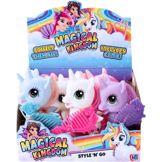 Magical Kingdom Style 'N' Go Unicorn Pony With Comb Toy