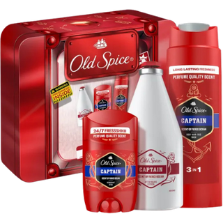 Set Regalo Old Spice Captain in Scatola di Latta – 3 Pezzi