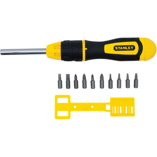 Stanley 0-68-010 Multibit Ratchet Screwdriver + 10 Bits 0-68-010