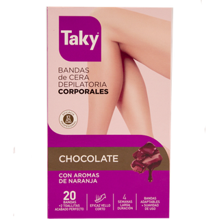 Strisce detergenti per il corpo al cioccolato Taky - 20 pezzi