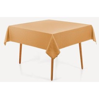 Toalha de Mesa Quadrada 8 Lugares Jacquard Caetano Mel