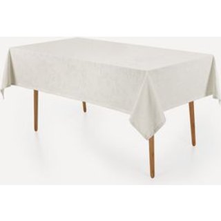 Toalha de Mesa Retangular 12 Lugares Anti Mancha Katherine Pérola