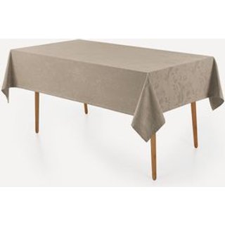 Toalha de Mesa Retangular 6 Lugares Anti Mancha Katherine Taupe