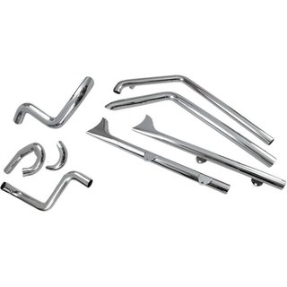 1S26E-30 - Bassani Fishtail True Dual Exhaust System - Harley Davidson FXSBSE2 1800 ABS 2014