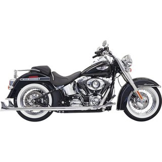 1S26E-33 - Bassani Fishtail True Dual Exhaust System - Harley Davidson FLSTN 1690 ABS 2012-2013