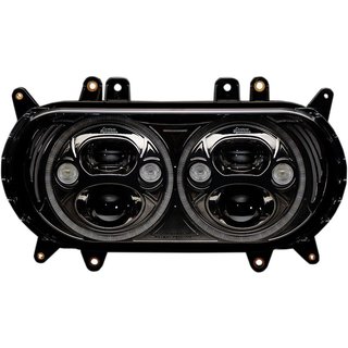 CDTB-RG-15-B - Custom Dynamics TruBeam LED Headlamp For Harley Davidson FLTRK 1868 2020-2024 Black Chrome Clear