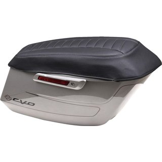 88404GM - Mustang Deluxe Touring Saddlebag Lid Cover For Harley Davidson FLHX 1923 2024-2026 - Black/Grey