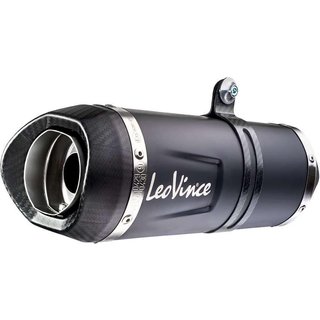 14349EBK - LeoVince LV One Evo Black Edition Full Exhaust System For Yamaha MT-07 2020-2024 - Ceramic Black