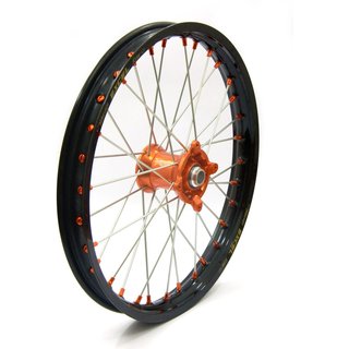 20.247.0.AR - Kite Elite MX 21" Front Wheel - KTM SXF450 2015-2024 - Black/Orange Hub/Silver