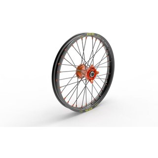 20.719.1.AR - Kite Elite MX 17" Front Wheel - KTM SX85 2012-2024 - Black/Orange Hub