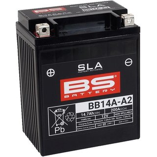 300838 - BS Battery SLA AGM Battery For Polaris 440 LC 1994-1997 - Black