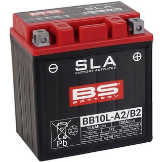 300677 - BS Battery SLA AGM Battery For Piaggio Beverly 200 2003 - Black