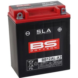 300837 - BS Battery SLA AGM Battery For Aprilia Atlantic 125 2003-2009 - Black