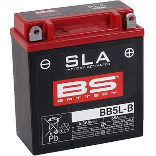 300671 - BS Battery SLA AGM Battery For Royal Enfield BULLET 500 1999-2003 - Black
