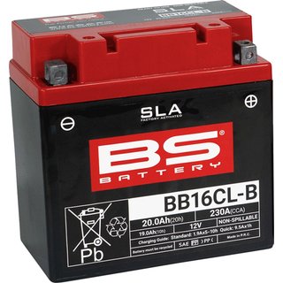 300771 - BS Battery SLA AGM Battery For John Deere 295S 1974 - Black