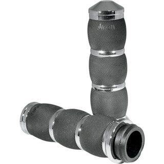 AIR-91-FLY - Avon Grips 3-Ring Air Cushioned Grips For Harley Davidson FLDE 1750 2020 - Black/Chrome