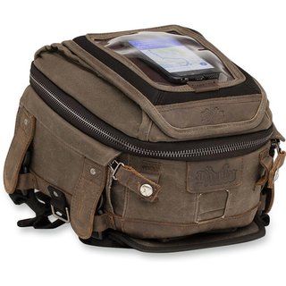 B15-1010D - Burly Voyager Magnetic Universal Motorcycle Tank Bag - Brown