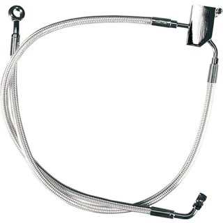 3612A - Magnum Shielding Braided Brake Hose Kit For Harley Davidson FLHR 1340 1997-1998 Rear - Chrome