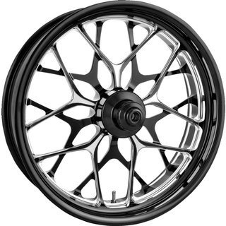 1204-7106P-GALAJ-BMP - Performance Machine One Piece Aluminium Wheel For Harley Davidson FLHR 1584 ABS 2008-2011 21x3.5 Front - Black
